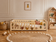 Lit simple Montessori 80x160 en bois avec barrières de sécurité arrondies – Lit Cocon