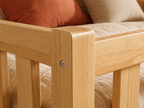 Lit double enfant en bois sur pieds avec barrières à larges barreaux 140x200 – Lit Doudou