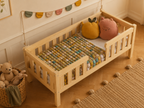 Lit simple en bois avec tiroir de rangement et barrières 90x190 – Lit Bulle