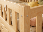 Lit simple 80x160 en bois avec barrières de protection enveloppantes – Lit Cocon