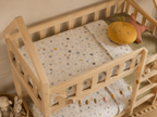 Lit superposé en bois avec toits cabane et barrières 90x190 – Lit Tendresse