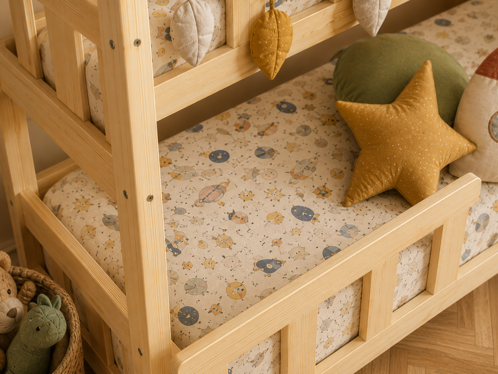 Lit superposé en bois avec doubles barrières 90x190 – Lit Berceuse