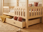 Lit cabane enfant en bois en forme de maison 80x160 cm – Lit Cocon