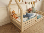 Lit cabane en bois ras du sol style Montessori 90x190 – Lit Petit Nid