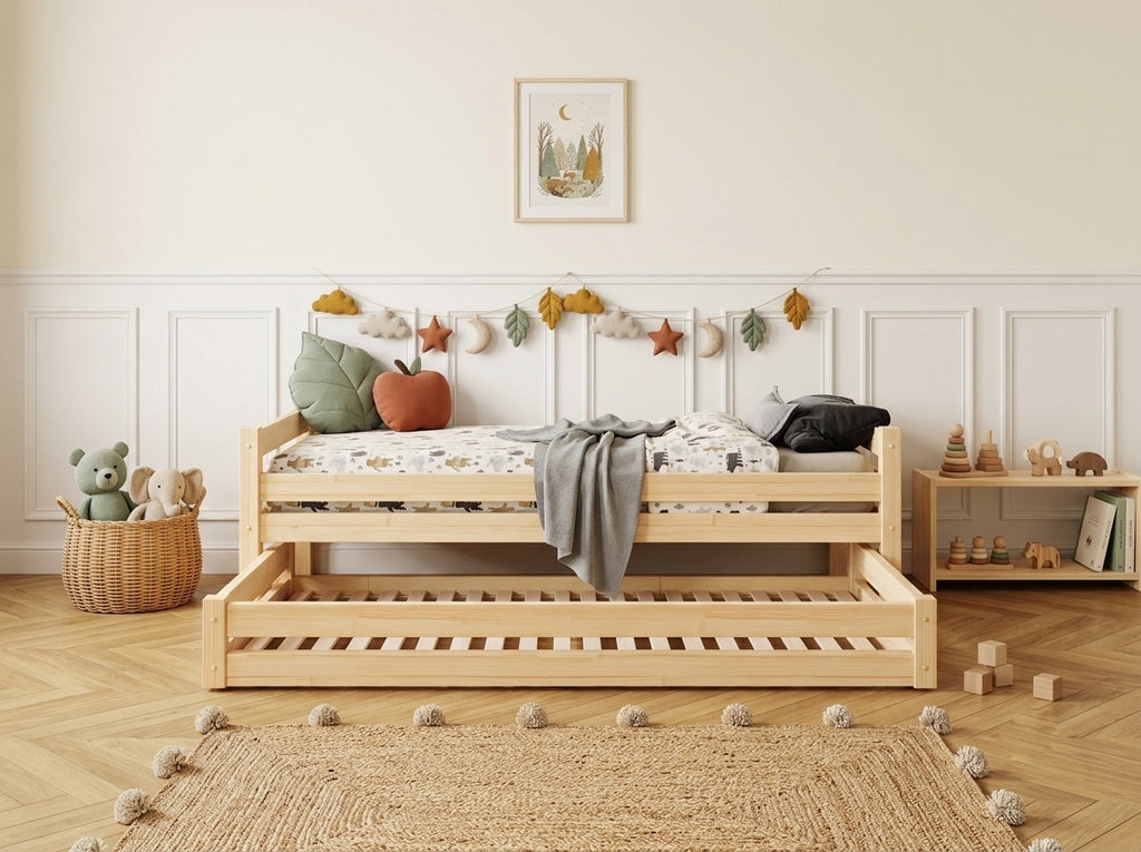 Lit simple en bois design épuré et chaleureux 90x190 – Lit Cocon