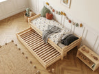 Lit simple en bois au design épuré 90x190 – Lit Horizon