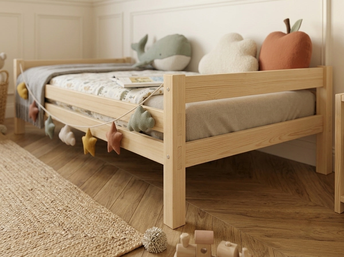 Lit simple en bois au design épuré 90x190 – Lit Horizon
