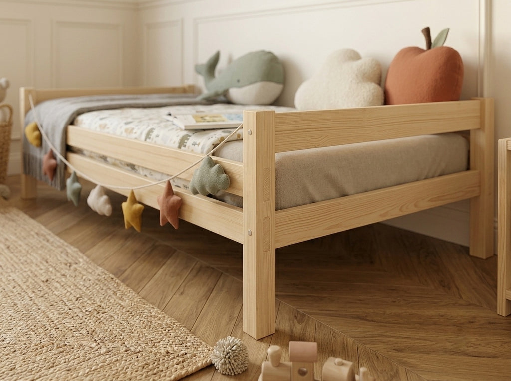 Lit simple en bois design épuré et chaleureux 90x190 – Lit Cocon