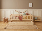Lit simple en bois façon banquette protectrice 90x190 – Lit Câlin