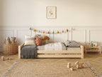 Lit enfant en bois ras du sol style Montessori 90x190 – Lit Nuage