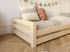 Lit simple Montessori 80x160 en bois au design bas épuré – Lit Clair de Lune