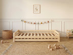 Lit simple Montessori 80x160 en bois au design bas épuré – Lit Clair de Lune
