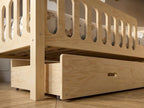 Lit double enfant en bois avec barrières arrondies 140x200 – Lit Cocon