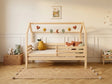 Lit cabane en bois en forme de maison avec tiroir 90x190 – Lit Lucioles