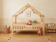 Lit cabane en bois en forme de maison avec tiroir 90x190 – Lit Farandole