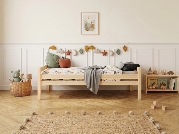 Lit simple 80x160 en bois au design classique et sobre – Lit Nuage