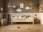 Lit double enfant en bois avec barrières arrondies 140x200 – Lit Cocon