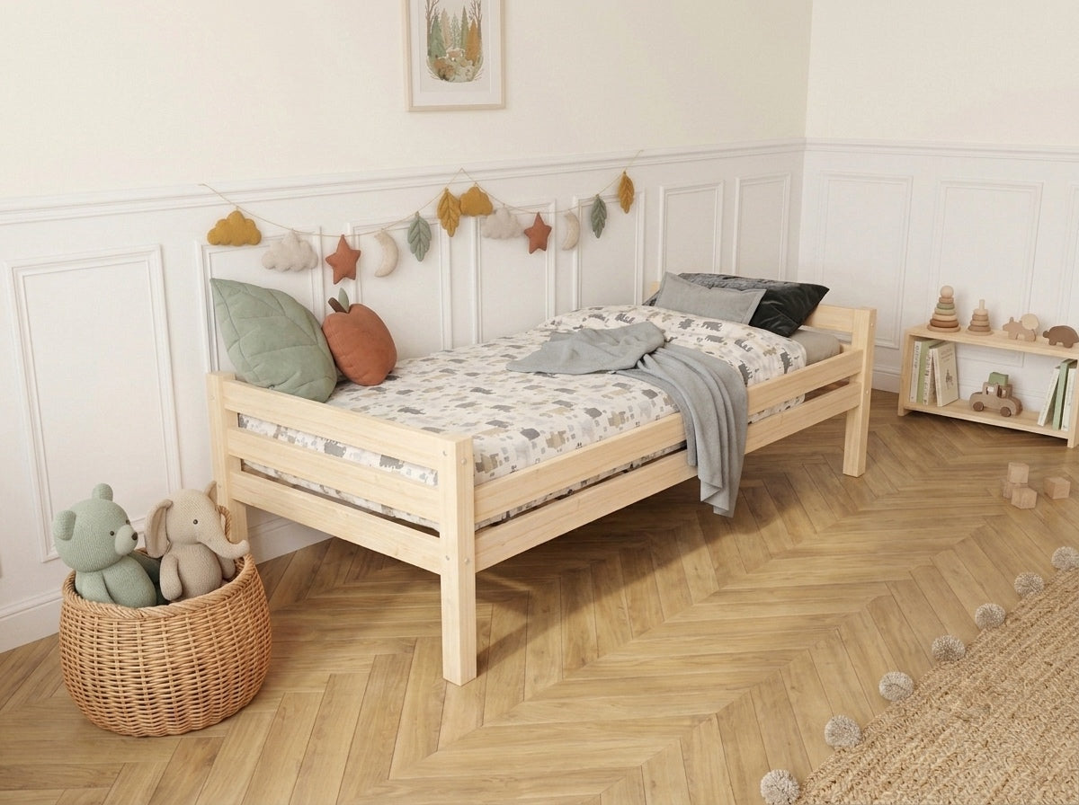 Lit simple en bois design épuré et chaleureux 90x190 – Lit Cocon