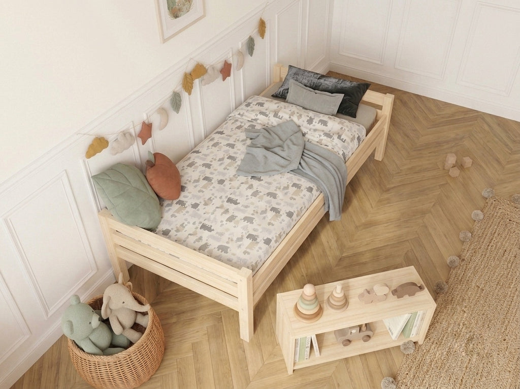 Lit simple en bois design épuré et chaleureux 90x190 – Lit Cocon