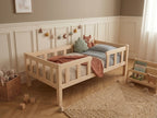 Lit simple en bois façon banquette protectrice 90x190 – Lit Câlin